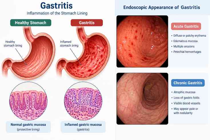acute gastritis v/s chronic gastritis