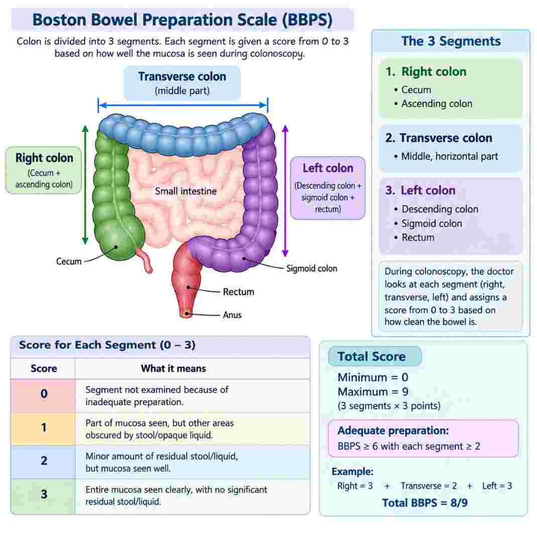 BBPS for colonoscopy prep/after procedure